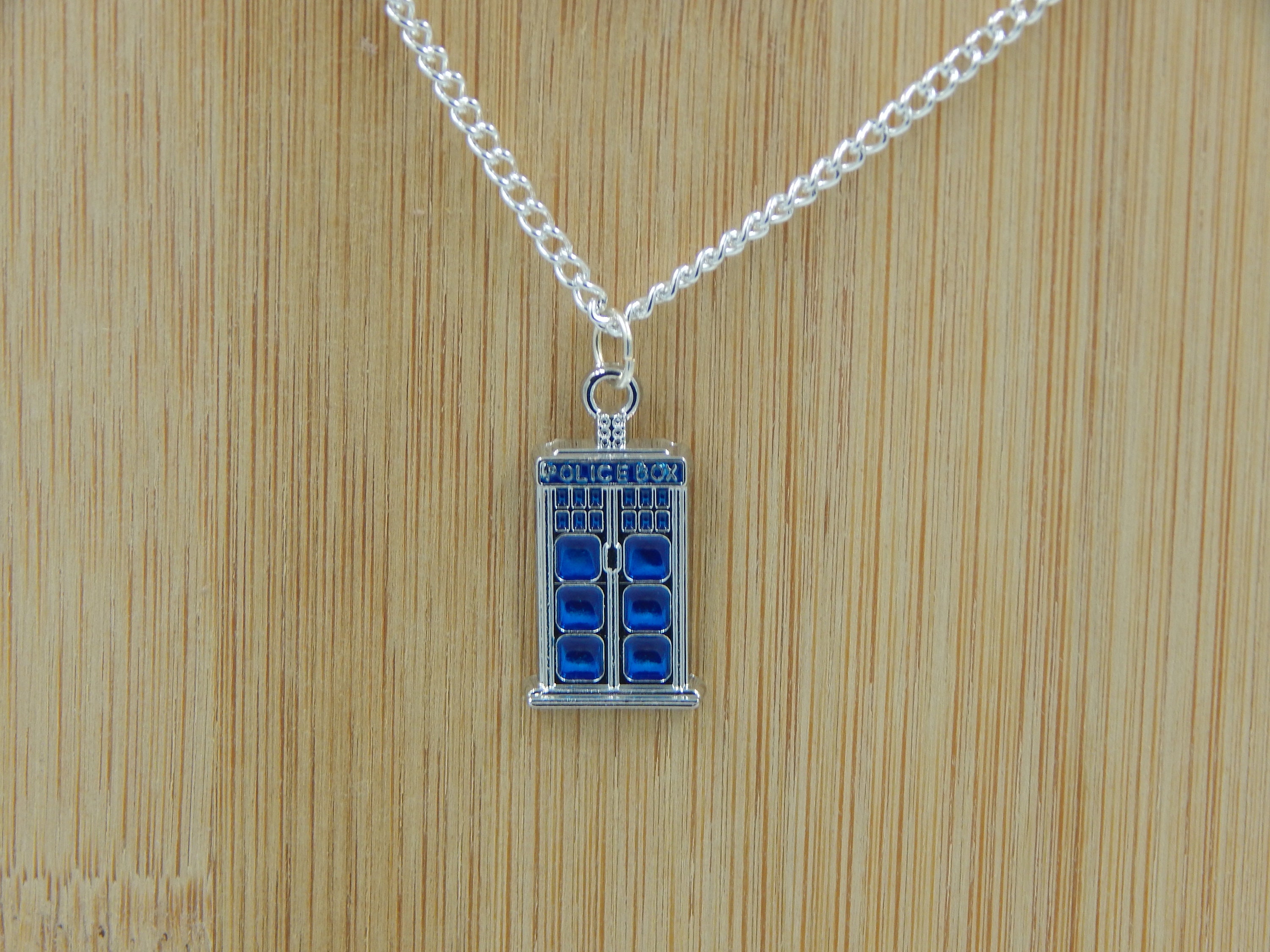 Doctor Who Artisan Made Charm TARDIS Necklace 