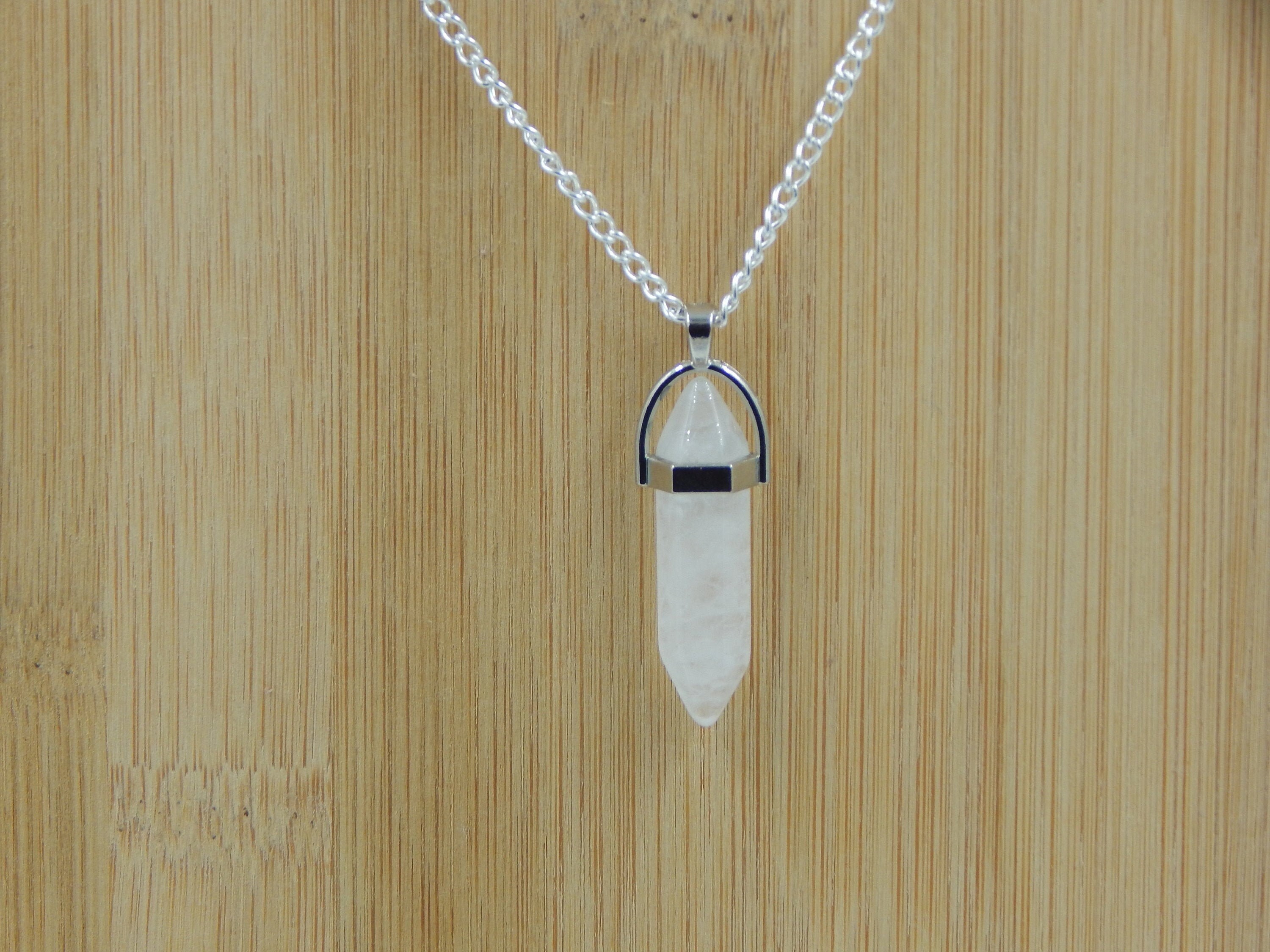 Quartz Crystal Point Necklace, Quartz Crystal Necklace, Clear Quartz …