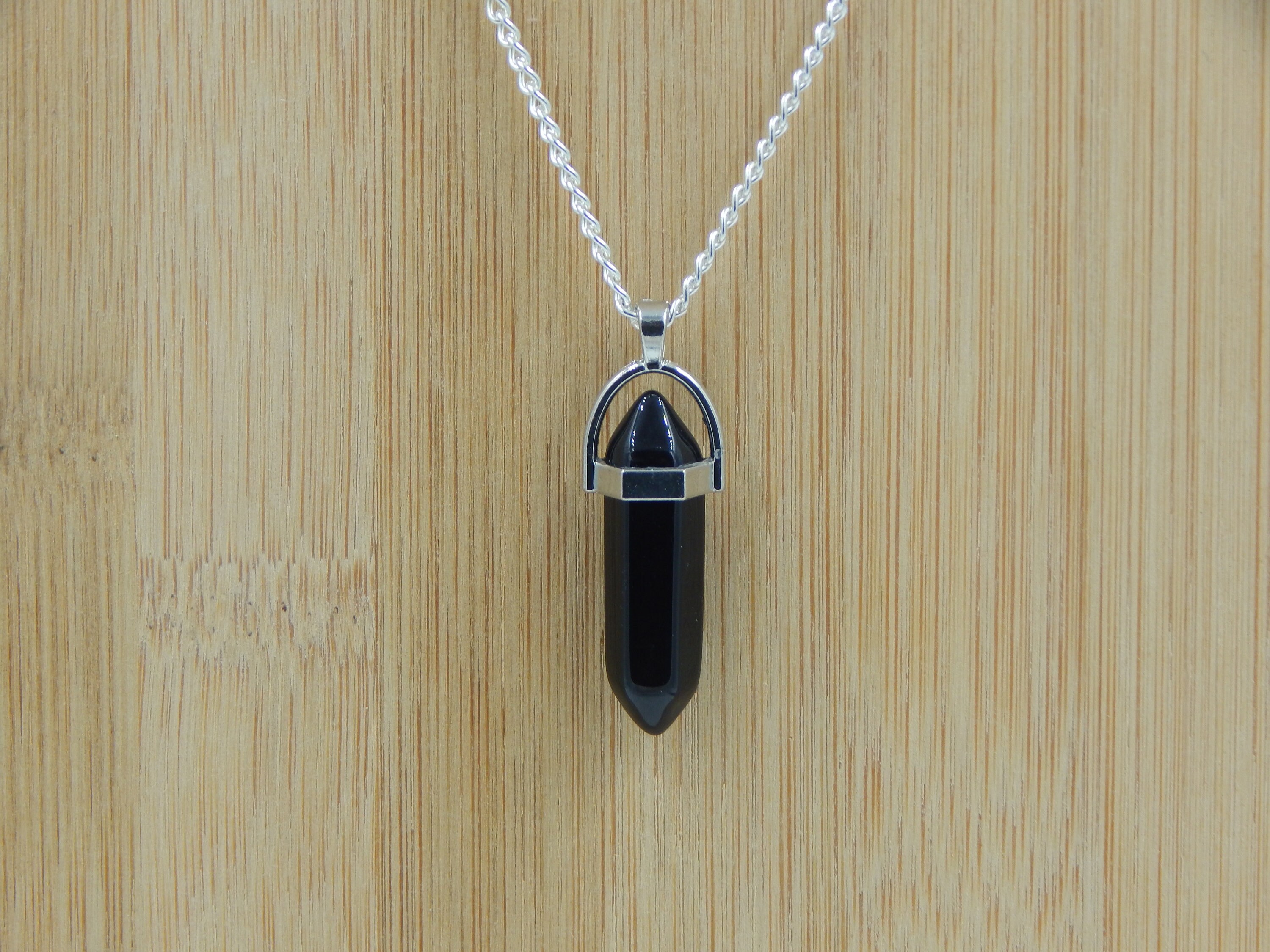 Onyx Crystal Necklace, Onyx Necklace, Onyx Crystal, Onyx Crystal Pend…