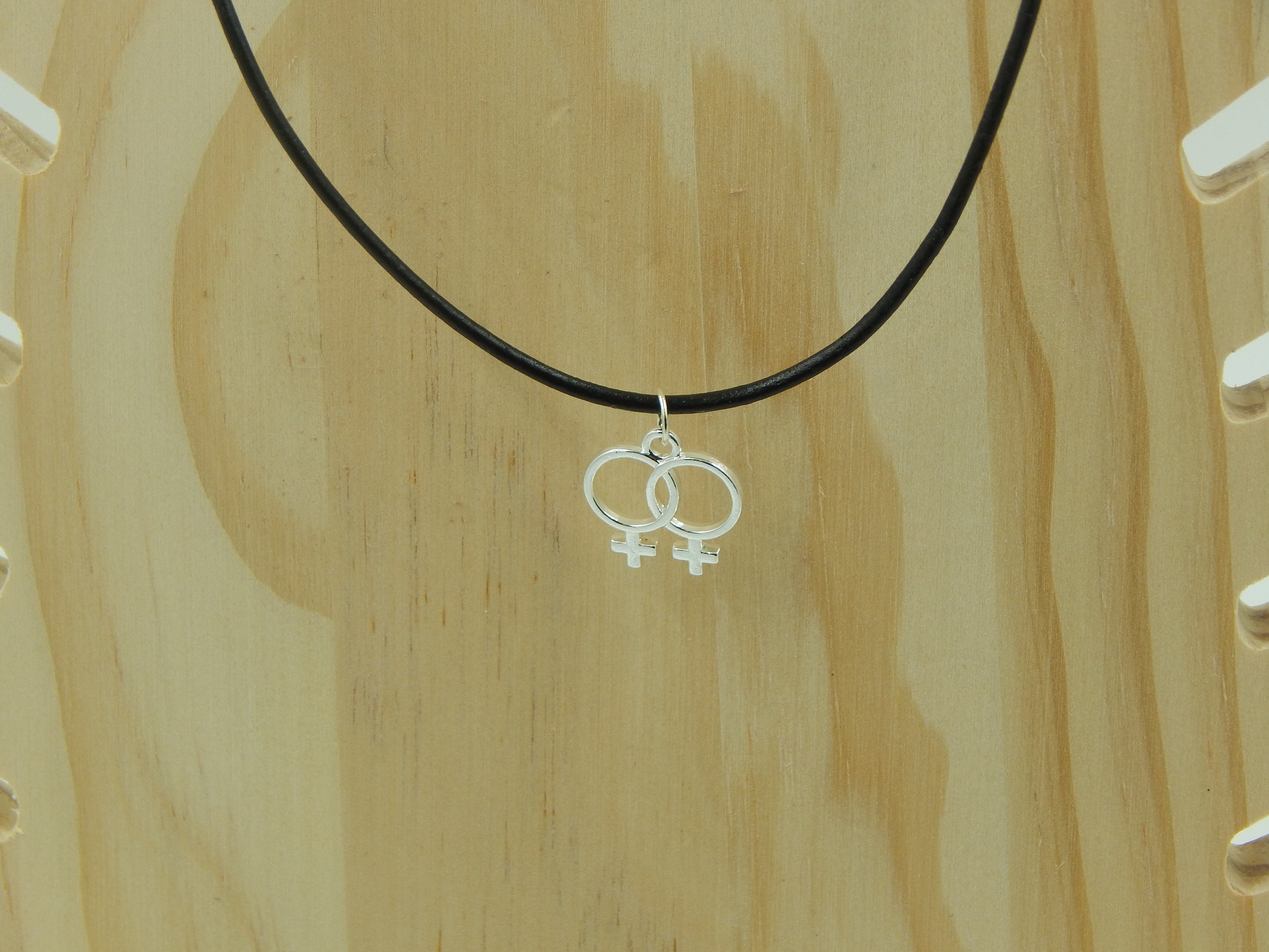 Venus Necklace Double Venus Symbol Necklace Charm Choker Etsy