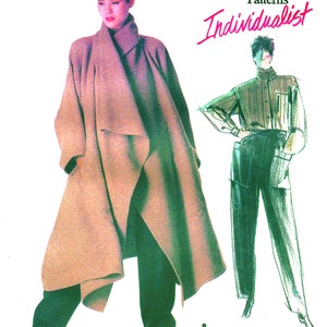 Issey Miyake Sewing Pattern Coat, Shirt, Pants Vintage Vogue 1476 Size 10 1980s Uncut Original [PWAP-0195]