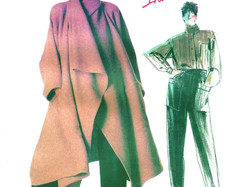 Issey Miyake Sewing Pattern Coat, Shirt, Pants Vintage Vogue 1476 Size 10 1980s Uncut Original [PWAP-0195]