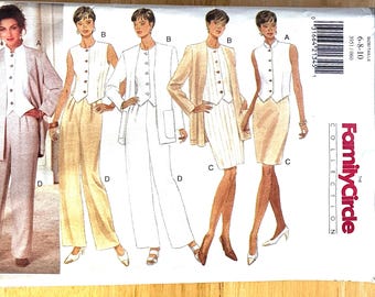 Butterick 3951 Family Circle Collection Petite Jacket, Top, Skirt and Pants Pattern 2361 Size 6-8-10 Factory Fold (PWAP-0424)