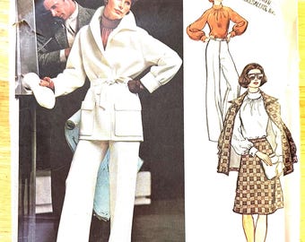 Galitzine Vogue Couture Designer Original Pattern 2987 Jacket Top Skirt Pants Size 14 (PWAP-0417)