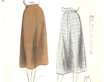 Vintage Pattern Vogue 7418 Skirt 1952 Original Pattern, WW !! Style Uniform, Women's War Fashion. Costume [PWAP-0187]