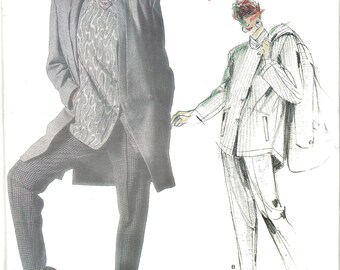 Patron de couture Issey Miyake Vogue Individualist pour veste, chemise et pantalon femme - non découpé, plié en usine, taille 10. Ceci n'est pas une reproduction numérique.