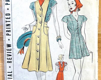 Pictorial Review Printed Pattern No 9667 "Sports Costume"  Playsuit and Jumper Rare Size 14 INCOMPLETE 1920s (PWAP-0422)