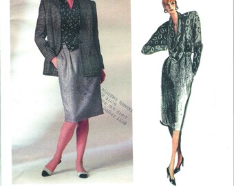 Anne Klein, designer américain vintage, modèle Vogue 1755 non coupé, pli fabriqué en 1986 [PWAP-0358]