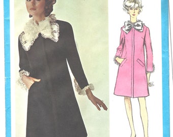 Bill Blass Vogue Americana Pattern Vintage 1973 A-Line Dress 1968 Uncut Factory Fold Woven Label [PWAP-0157]