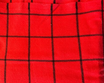 Plaid tissé en laine, 60" de large, pièce complète, poids moyen