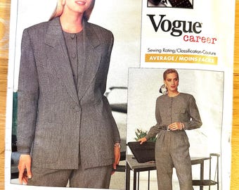 Anne Klein II Vogue Career Original Pattern 2413 Size 6-8-10 Factory Fold (PWAP-0416)
