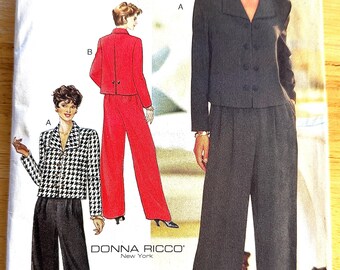 Butterick 3723 Donna Ricco Top and Pants Pattern (6-8-10) Factory Fold Designer (PWAP-0425)
