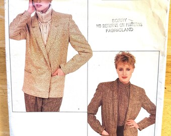 Anne Klein Vogue American Designer Original Pattern 2985 Size 16 Factory Fold (PWAP-0415)