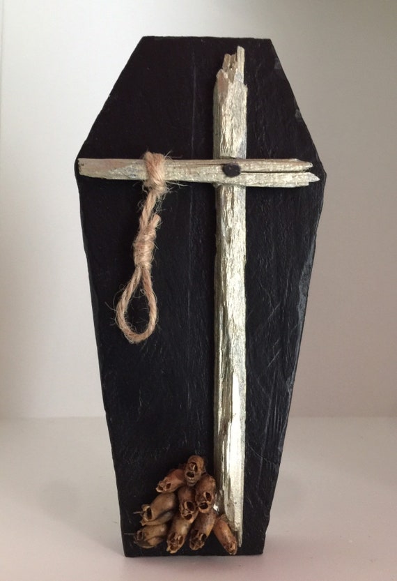 Mini Sarg Wandkunst Halloween Dekoration Sammler Makabere Etsy