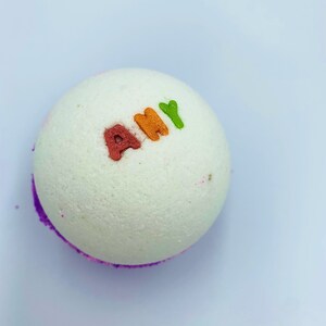 Name Personalised Bath Bomb, Fun Gift, Special Gift, Custom Made, Special Occasion, For someone special image 3