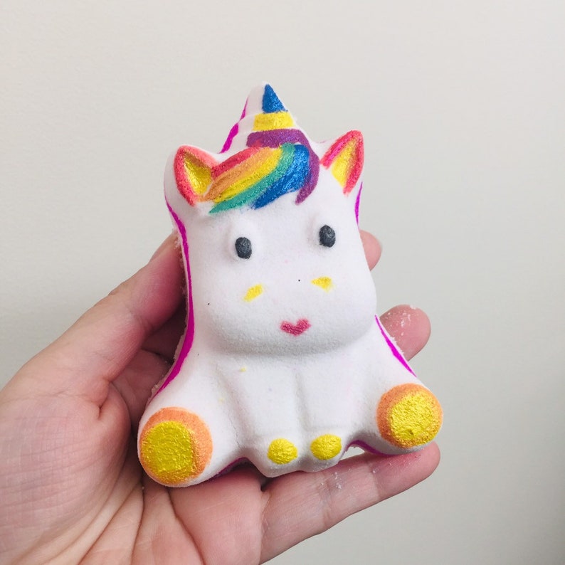 Rainbow Unicorn Bath Bomb Kid gift pony gift idea relax Etsy