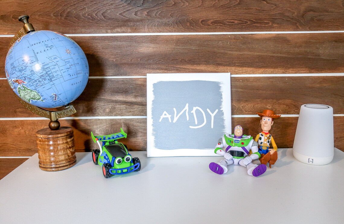 Andy Canvas Andy's Room Sign Toy Story Nursery Decor Etsy