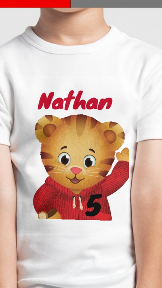 Custom Daniel Tiger Birthday Shirt Name 