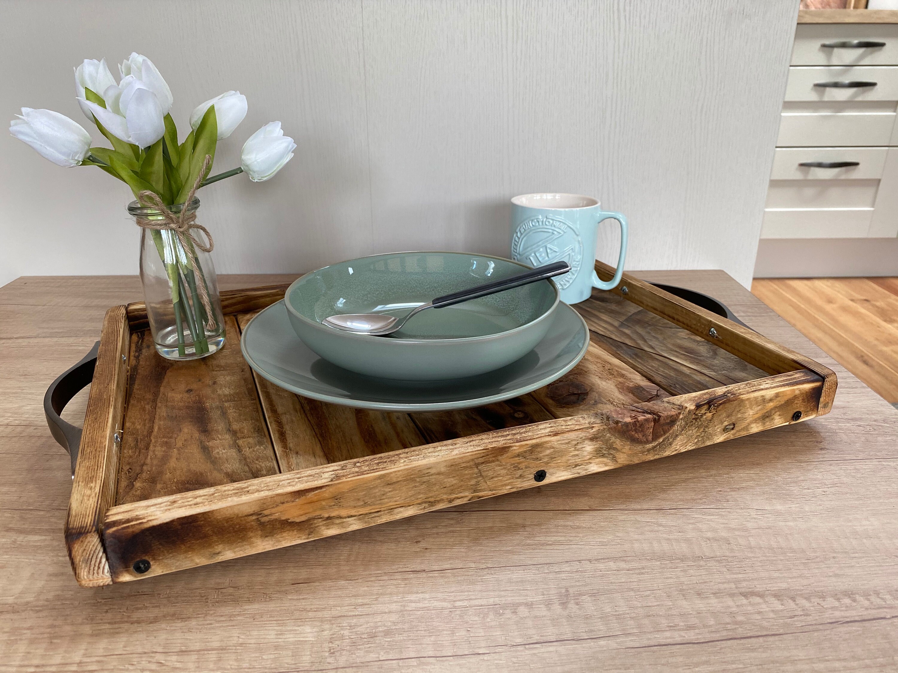 Rustic reclaimed wooden tray garden tray handcrafted pallet Etsy