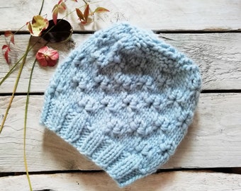 Light blue beanie