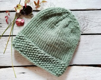 Green beanie