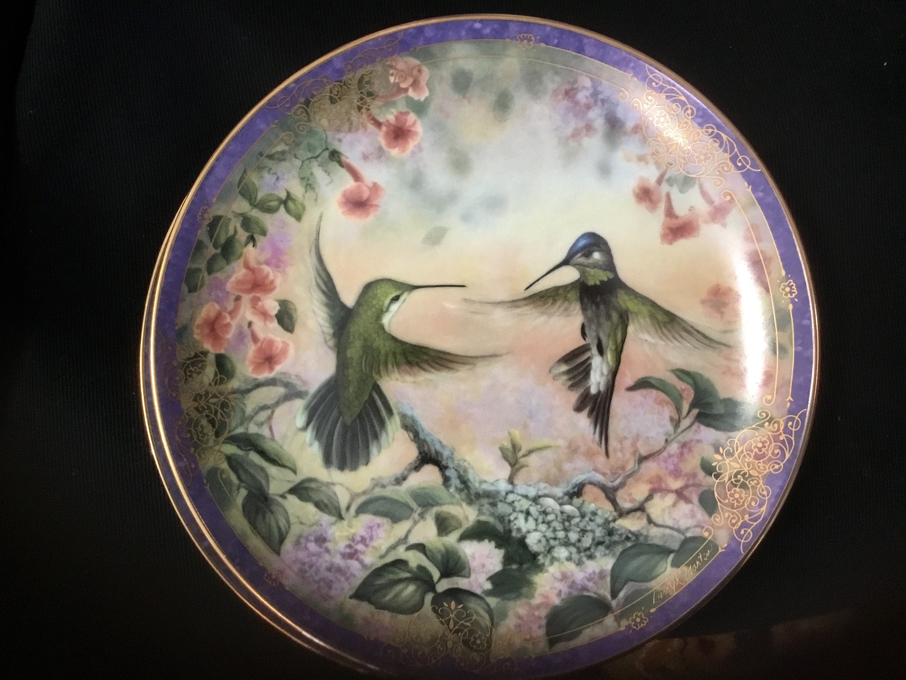 Two Hummingbird Decorator Plates Bradford Exchange. Limited Etsy
