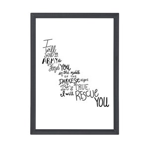 Lauren Daigle - Rescue You - Lyric Framed Wall-Desk-Gift Art - Framed Gifts