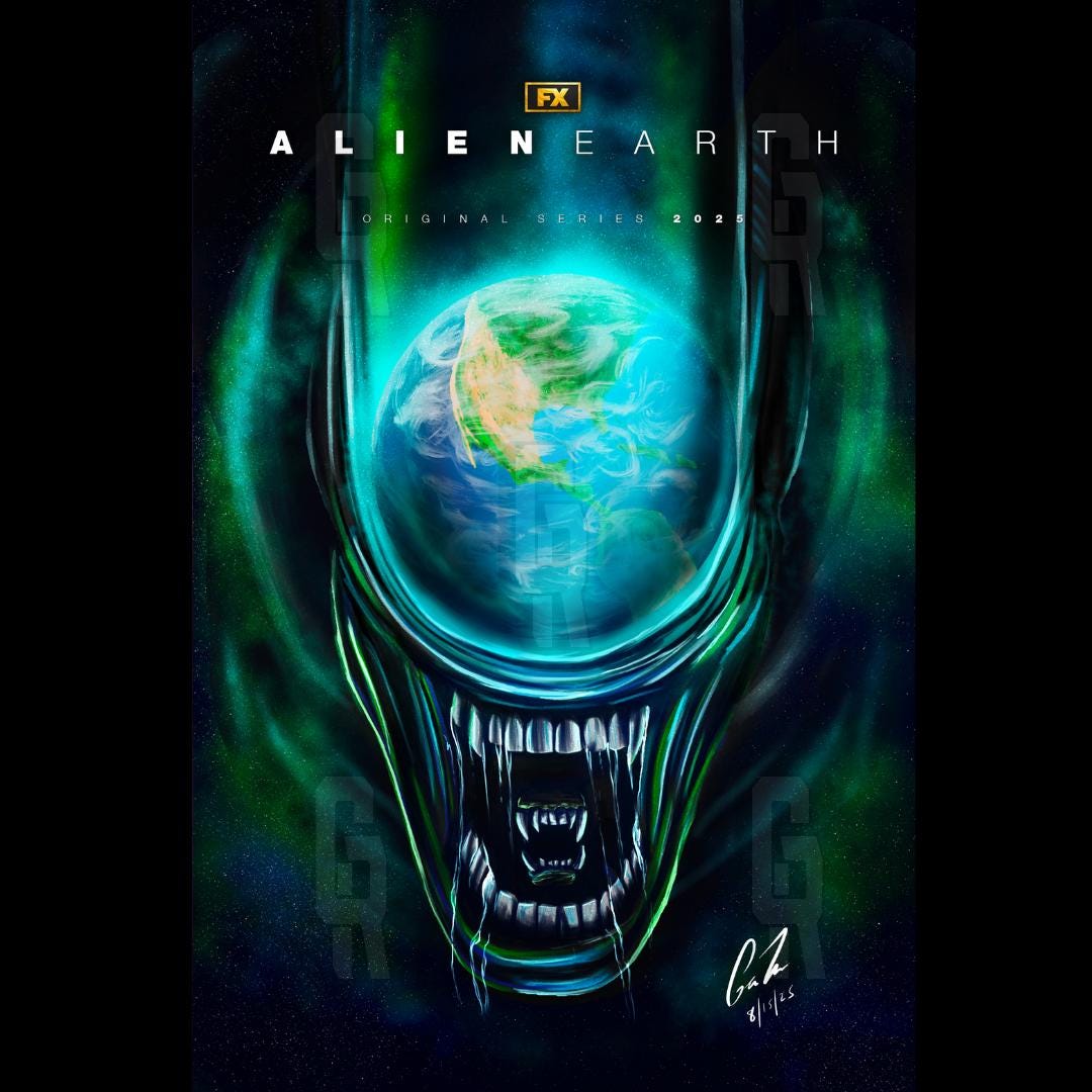 Alien Earth Poster: Xenomorph Art Print - Sci-fi TV Art - Etsy