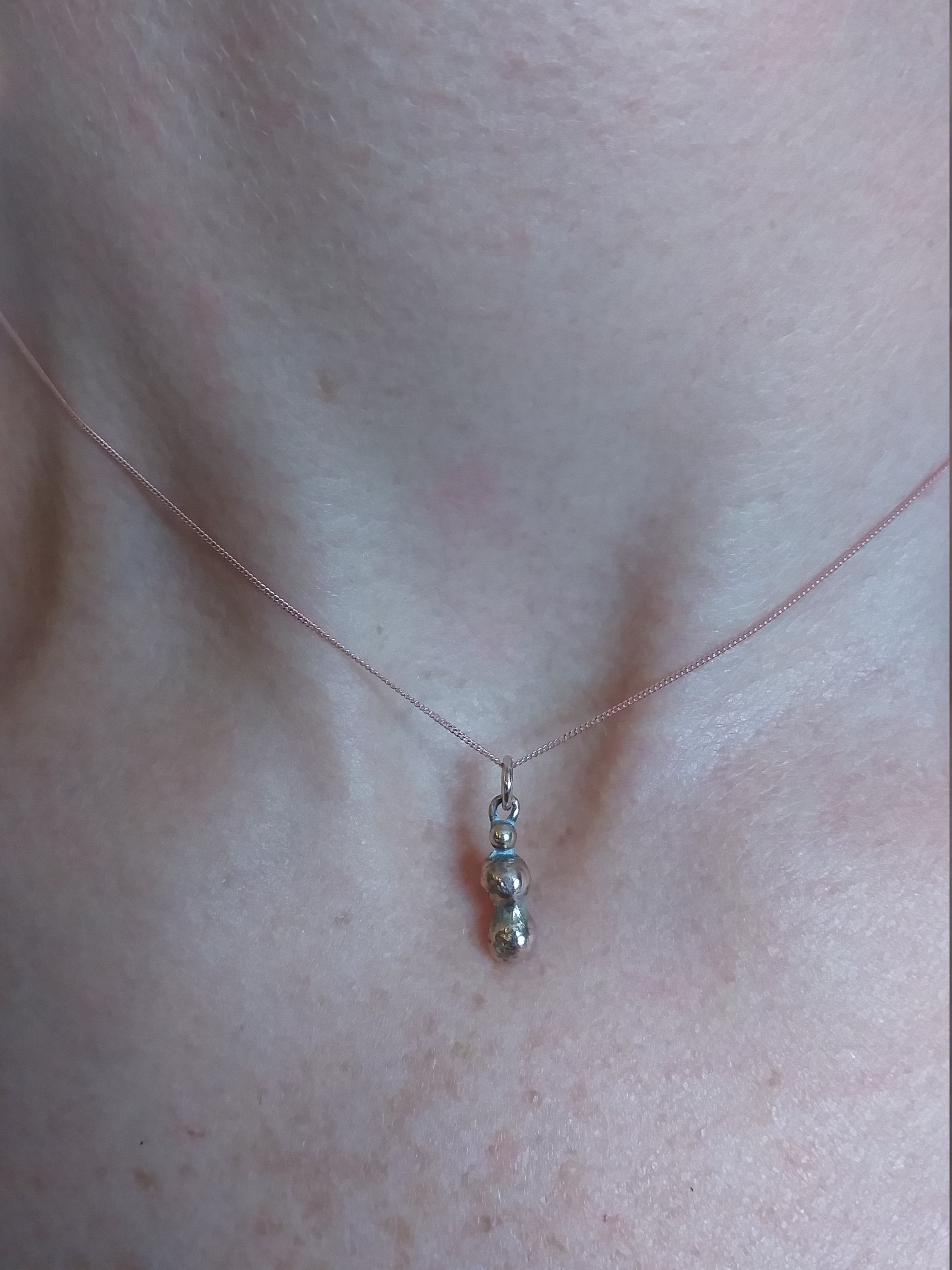 9ct Rose Gold Molten Nugget Pendant. - Etsy