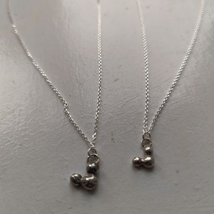 Mamma och dotter Musse Pigg silverhängeset bild 1