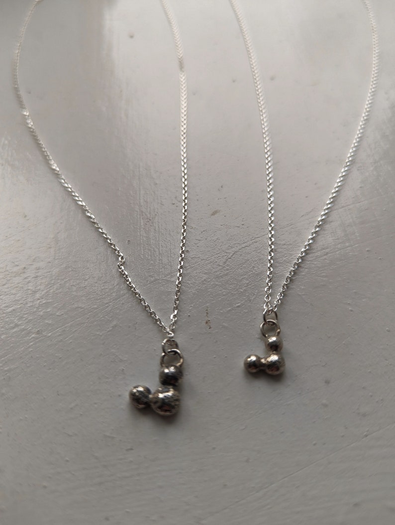 Mamma och dotter Musse Pigg silverhängeset bild 1