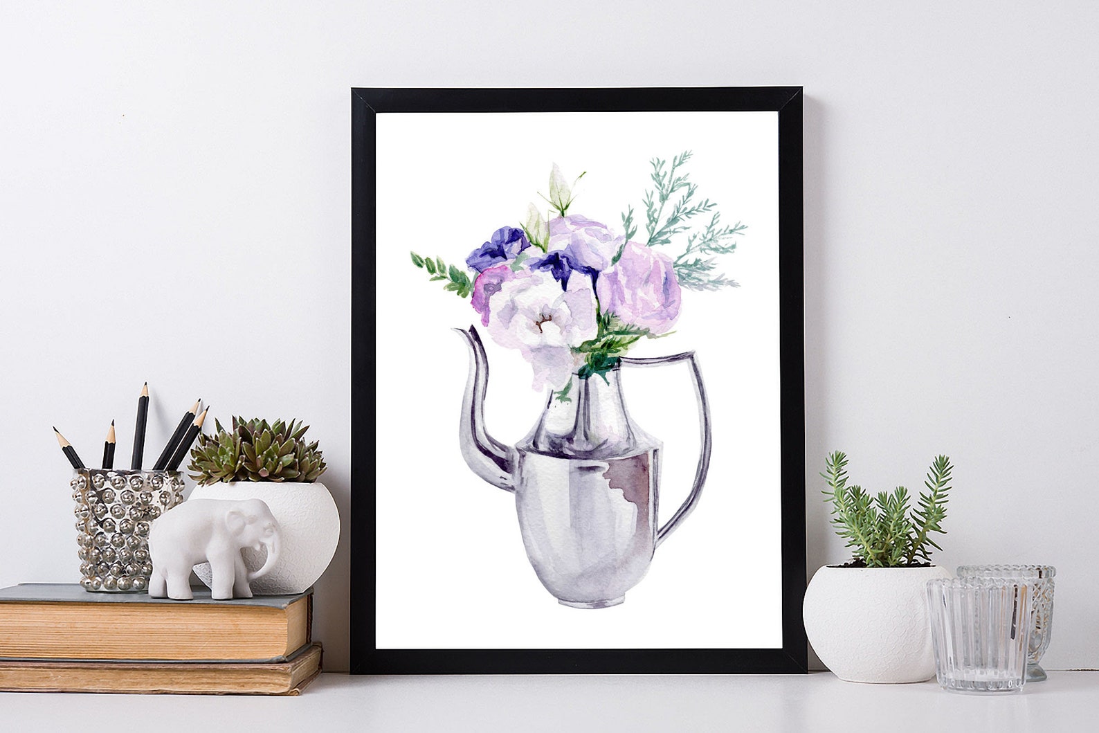 Bouquet print flower bedroom wall decor floral download shabby | Etsy