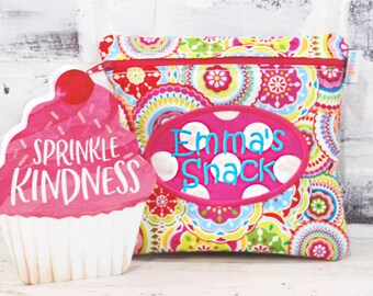 Reusable Sandwich bag Floral Flowers Lunch bag for Women MakeUp bag Ecofriendly Washable Lunch Bag Personalized bag travel toiletry
