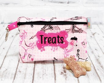 Pink Poodle Dog Treat bag