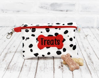 Doggie Daycare Black and White Treat Bag, Personalized Reusable Dog Bag