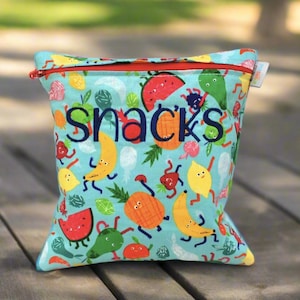 Personalized Reusable Fruit with Faces Bag