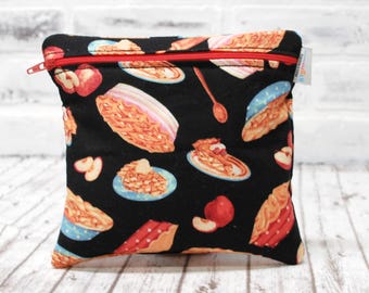 Personalized Apple Pie Baking Reusable Food Safe Snack Bag for Lunch or Travel Women's Bag
