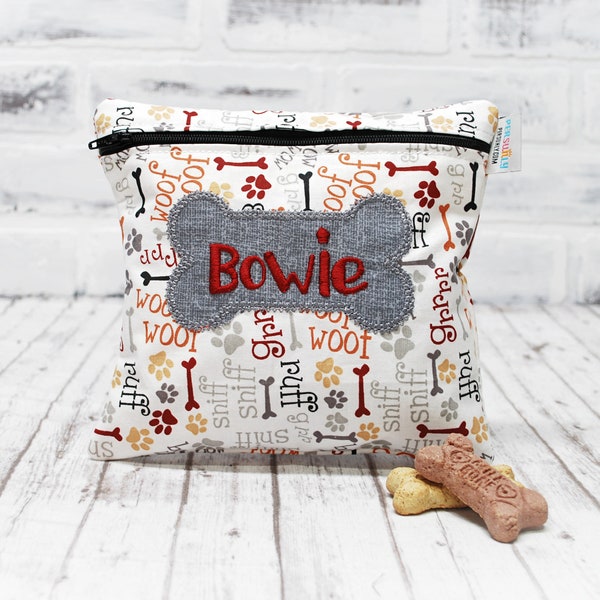 Doggie Daycare Treat Bag, Personalized Reusable Dog Bag