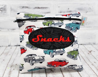 Personalized Vintage Car Reusable Zippered Bag