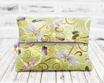 Personalized Dragonfly Accessory Zippered Pouch