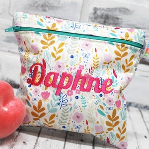 Personalized Simple Floral and Reusable Bag image 2