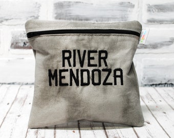 Reusable Sandwich Bag Simple Gray Zero Waste, Personalized Gift Men's Lunch