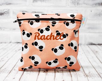 Personalized Reusable Bag, Pink Panda For Girls