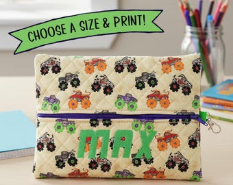 Personalized Boys Pencil Case Back To School Supplies With Name Pouch Custom Print