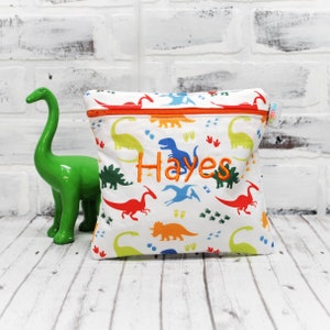 Dinosaur Reusable Food-Safe Washable Bag, Preschool Lunch Bag