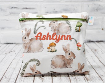 Personalized Bunny Rabbit Snack Bag- Easter Gifts