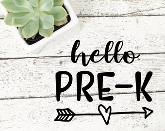 Hello Pre-K svg, Hello Pre-K png, Hello Pre-K dfx, Hello Pre-K cut file, Hello Pre-K cricut, Hello Pre-K silhouette, Preschool, Pre-k svg