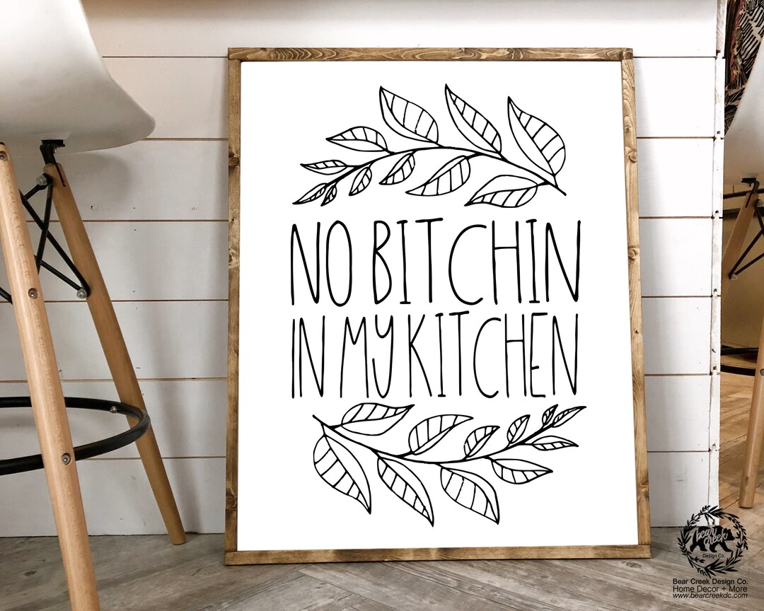 Funny Kitchen Signs Cute Kitchen Decor Farmhouse Kitchen 