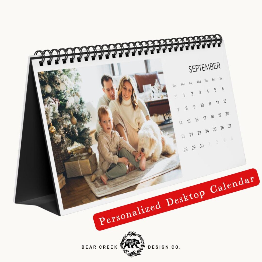 Personalized Desktop Calendar 2025 Custom Photo Office Gift Christmas