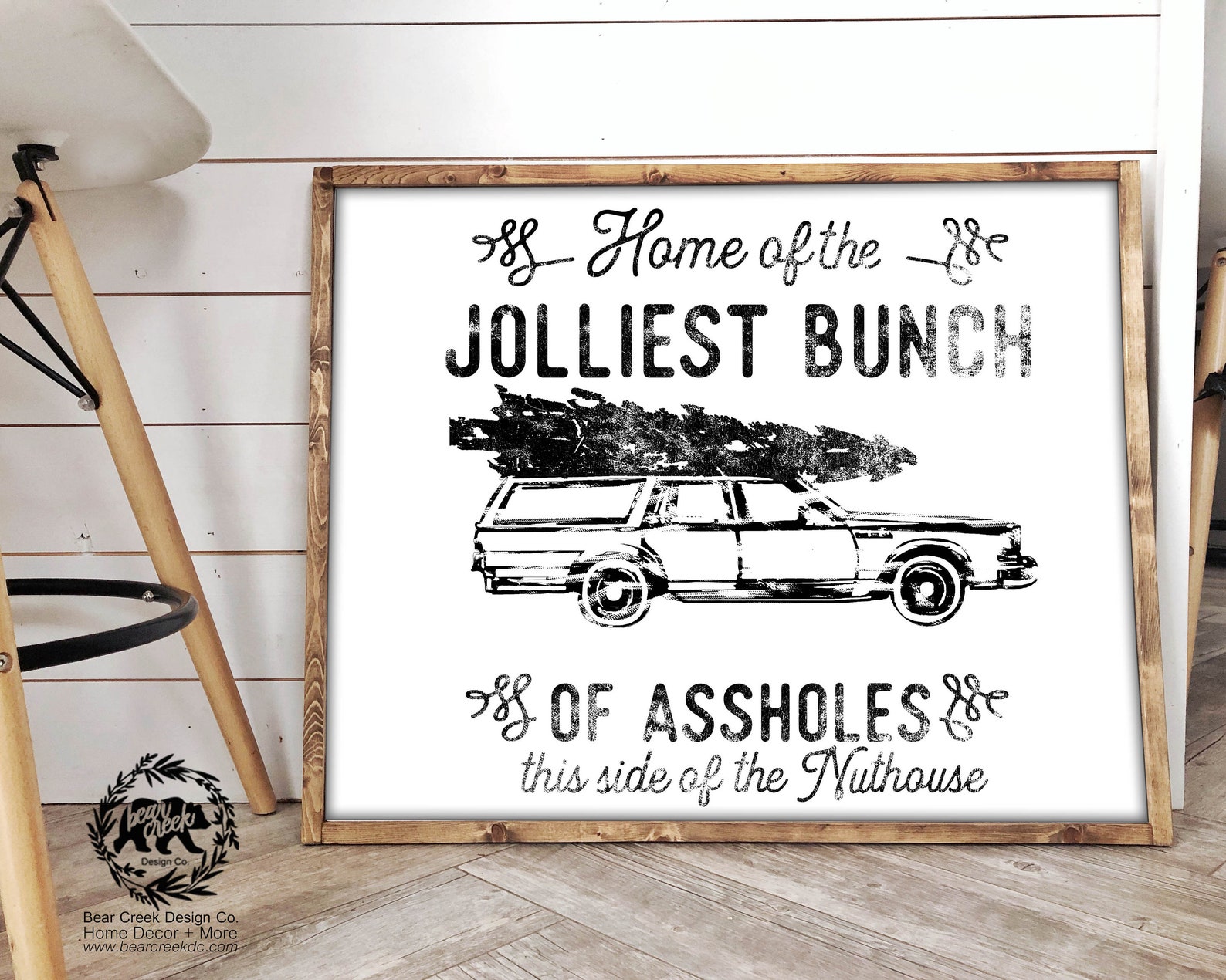 Horizontal Jolliest Bunch of Sign Jolliest Bunch of Assholes  Etsy